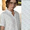 Stripped Cotton (Popeline) - ECO - blau