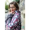 Tangram - GOTS - grey-pink-wine red
