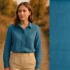 Viscose Linen Plain - blue